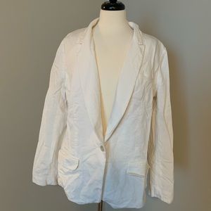 LOFT White linen style blazer
